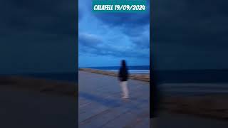 Calafell by night calafell beach travel waves españa [upl. by Annehsat263]