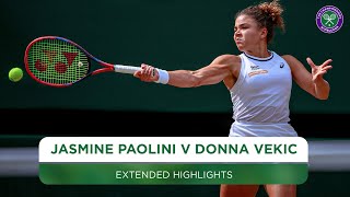 ThreeSet Epic SemiFinal  Jasmine Paolini v Donna Vekic Extended Highlights  Wimbledon 2024 [upl. by Ailee]