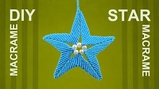 How to Make Macrame STAR Ornament [upl. by Thatcher897]