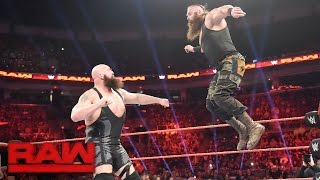 Ring Collapses during Big Show vs Braun Strowman Raw April 17 2017 [upl. by Rondon648]