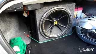 Kicker Comp C15 amp Rockford Fosgate P2002 Quick Demo Minor Trunk amp Rear Deck Flex [upl. by Vanden]