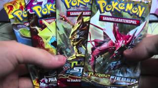 Opening Pokemon Karten Machomei Ex Trio Champion Power Tin Box Booster Packs deutsch  german [upl. by Latton]