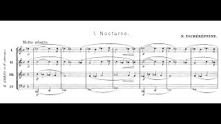 Nikolai Tcherepnin  6 Horn Quartets Op 35 1910 [upl. by Thurlough]