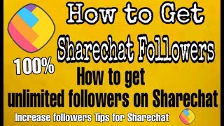 How to get unlimited followers on Sharechat appIncrease followers on SharechatShare chat [upl. by Socher991]