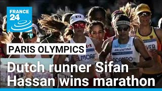 Paris Olympics Dutch runner Sifan Hassan wins marathon • FRANCE 24 English [upl. by Ellicul]