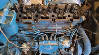 Fordson Major Head Gasket Access on a Complete Engine [upl. by Malva]