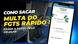 Como SACAR multa de 40 do FGTS pelo CELULAR  RÃ¡pido [upl. by Brookner]