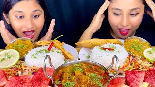 Itni Buri Tarah se Kaun Harta h🤣Eating Challenge Soybean Curry🍛Bengun Bharta with RiceBig Bites [upl. by Wendall414]