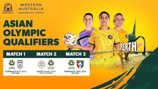 MATILDAS VS CHINESE TAIPEI  Olympic Qualifiers FIRST HALF 291023 AUSvTPE [upl. by Nadroj400]