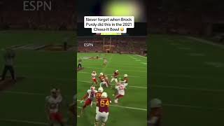 Never forget when Brock Purdy did this in the 2021 CheezIt Bowl 😅 shorts [upl. by Trstram]