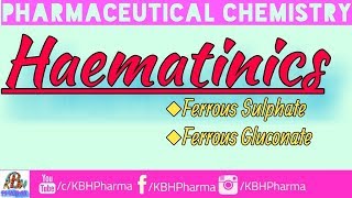 Haematinics  Miscellaneous Compound  Inorganic Chemistry  Dilkhush Raj [upl. by Eutnoj]