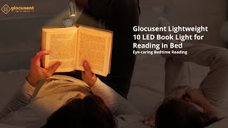 Glocusent Lightweight 10 LED Book Light for Reading in Bed [upl. by Badr]