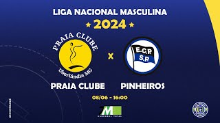 LIGA NACIONAL MASCULINA 2k24  PRAIA CLUBE vs PINHEIROS 1600 0806 [upl. by Shem]