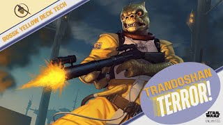 Trandoshan Terror  Bossk Yellow Deck Tech  Star Wars Unlimited [upl. by Aremihc]