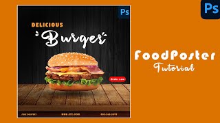 Adobe Photoshop Tutorial  Food Poster [upl. by Tilagram200]