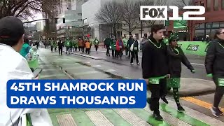 1000s show up for 45th Shamrock Run in SW Portland [upl. by Damalus]