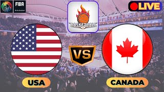 🔴LIVE Score  USA vs Canada  FIBA International Basketball Match 2024 Live Today [upl. by Delwin983]