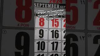 Perbedaan di kalender tanggal 16 September 2024 Maulid Nabi maulidnabi shorts september2024 [upl. by Indys]