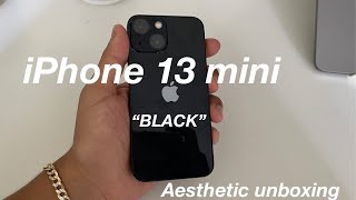 iphone 13 mini unboxing black [upl. by Saffren457]