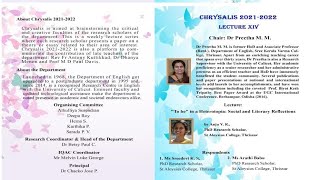 Chrysalis II14 quotTo bequot in a HeterotopiaSocial and Literary Reflectionsquot [upl. by Anit]