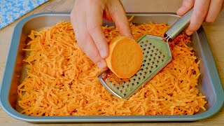 Just grate 1 sweet potato to the flour and all your friends will ask for this recipe Vegan [upl. by Zurciram]