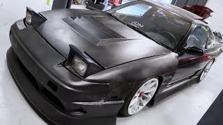 WIDEBODY 240SX NEW HOOD INSTALL [upl. by Barbour756]