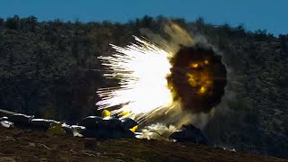 Air Burst Artillery  US Marines Call in a Shield of Fire Battle of the Hook [upl. by Attenreb]