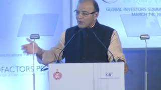 FM Arun Jaitleys address at Happening Haryana Global Investors Summit 2016 [upl. by Enitselec281]