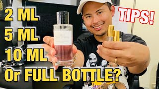 SHOULD I DO SAMPLES DECANTS OR FULL BOTTLES OF PERFUMES  FRAGRANCE COLLECTING TIPS [upl. by Nove]