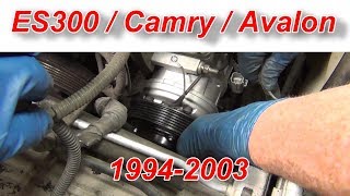 Toyota Lexus AC Compressor How to Replace Part 1 of 2 Camry ES300 Avalon [upl. by Zumstein]