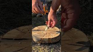 Survival Skills A Safe Way to Remove a Hot Can from the Fire survival lifehacks camping [upl. by Forster957]