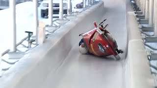 The Italian womens team makes their debut in bobsleigh [upl. by Namar]