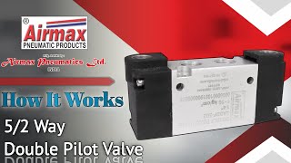 How 52 Way Double Pilot Valve Works  Pilot valve Working Animation  Airmax Pneumatics LTD [upl. by Razid192]