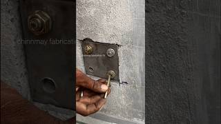 main gate plet fitting with anchor bolt  gate installation gate anchorbolt welding [upl. by Ojeibbob]