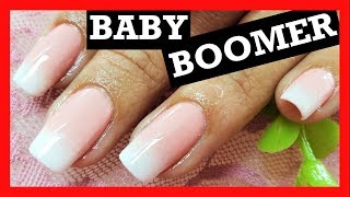 uñas baby boomer  UÑAS con EFECTO Baby Boomer [upl. by Rollecnahc595]