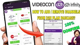 Videocon d2h channel add and remove kaise kare  How to add or remove channels on d2h infinity app [upl. by Ennairrek]