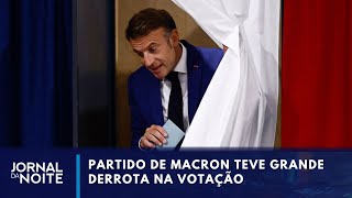 Protestos e confrontos após eleições na França  Jornal da Noite [upl. by Fremont]