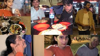 Fun at Juhu Beach fair amp Chinese eating😍AnushkaSaliantulutalks tuluvlogger foodie [upl. by Yecam]