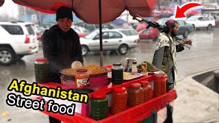 Snow day Streetfood in Kabul Afghanistan  food streetfood afghanistan [upl. by Schmidt171]