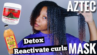 Aztec Clay Mask Natural Hair Detox  Watch My Curls Come Back To Life 👀 [upl. by Fi]