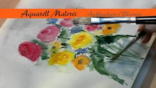 MalenTV  Aquarellmalerei Blumen [upl. by Zeph855]