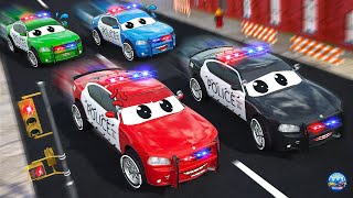 Monster Trucks vs Police Cars  ActionPacked Chase to Catch the Monster Trucks  Wild Road Rages [upl. by Amian]