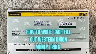 How to Write Cash Fill Out Western Union Money Order in 2023 [upl. by Innek]