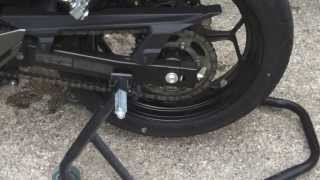 Kawasaki Ninja 300 How to adjust chain [upl. by Drhcir]