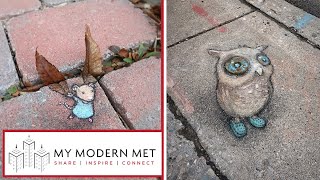 Fun Street Art Illustrations by David Zinn [upl. by Heurlin]