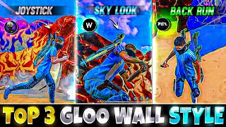 TOP 3 NEW ADVANCE GLOO WALL TRICKS 🔥  TOP 3 GLOO WALL STYLE FAST SIT UP GLOO WALL TRICKS IN FF [upl. by Atekan]