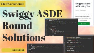 Swiggy  Swiggy ASDE Role  BackEnd Developer Round 1 Solutions checkmate hiring SwiggyIndia [upl. by Ueik]