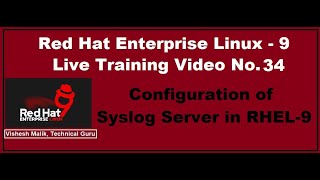 Configuration of Syslog Server in RHEL9  Configuration of Syslog Server in Hindi [upl. by Llerud]