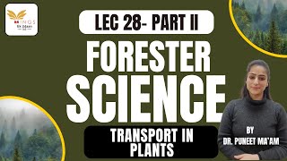 LEC 28  Transport in Plants Part II  NEW LECTURE SERIES  FORESTER by PUNEET maam [upl. by Dyob]