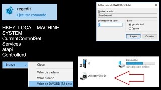 No se Muestra Unidad CD DVD Windows 10 ¡ Solución Rápida [upl. by Jannelle]